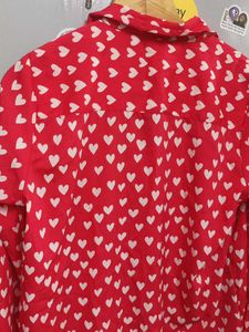 ❤️Valentine's day Red Heart Print Shirt - ONLY