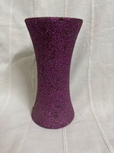 Purple Glitter Vase