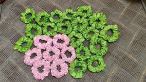 Handmade Satin Scrunchies - Set of 25