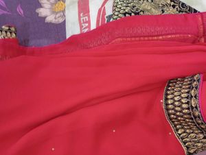Dark Pink Colour Saree