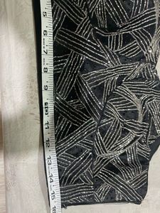 Black Blouse Top With Pipe And Sequence Work