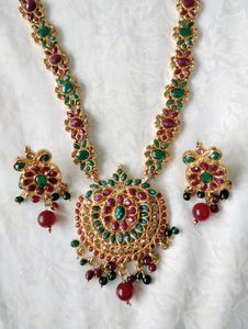 1gm  Gold plated Jadau Kundan Set