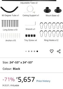 L-Shaped Shower Curtain Rod