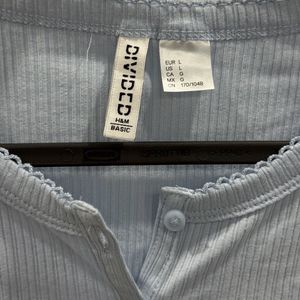 Ribbed Henley Top