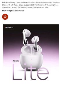 Fireboltt's Aero lite TWS Earbuds - Frost pink