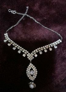Rhinestone &amp; Pearl Necklace Set