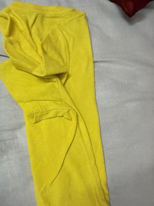 Bright Yellow Zara Textured T-Shirt