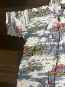 Men's Tropical Print Short Sleeve Shirt