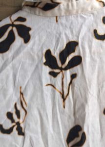 Brand new off-white floral print kurta
