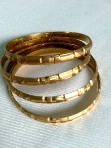Elegant Gold Bangles Set