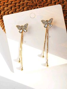 Korean Butterfly Tassel Earrings