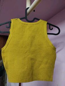Zara Mustard Crop Top