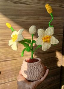 Handmade Crochet Flower Plant