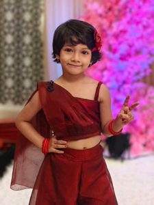 Maroon Ethnic Palazzo Set for Girls