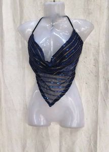 39. Sparkly Halter Neck Crop Top