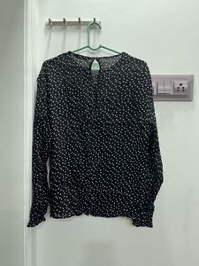 Chic Polka Dot Long Sleeve Blouse