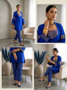 Elegant Premium Blue Kurta Pant Set