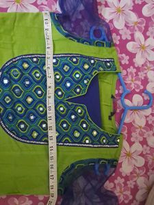 Blue &amp; Green Kurta Set