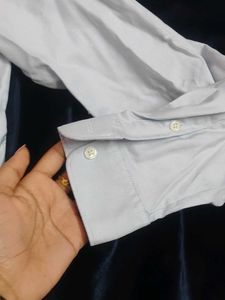 y2k Classic Blue Button-Up Shirt