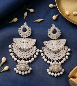 New  Silver colour Jhumka Earrings (NEVER USED)