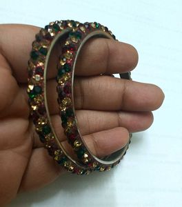 Sparkling Multi colour stones Bangles Set
