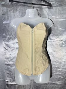 Beige Strapless Corset Top