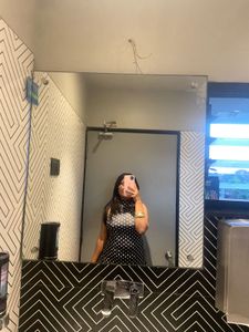 Polka dot print fit&amp;flare mini dress