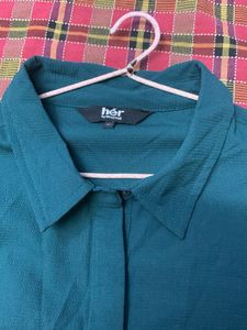 Classic Teal Button-Up Shirt