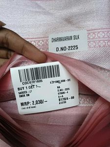 Elegant baby pink Silk Saree 💕