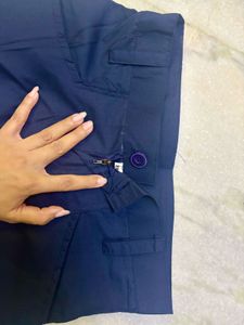 Unisexual Navy Blue Cargo Pants