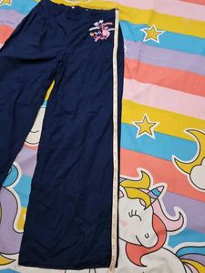 Embroidered Navy Blue Palazzos