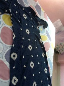 Elegant Dark Blue Printed Kurta