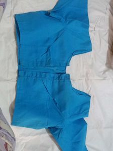 Bright Blue Cotton Blouse