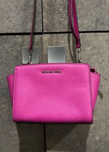 Michael Kors Leather Pink Crossbody Bag