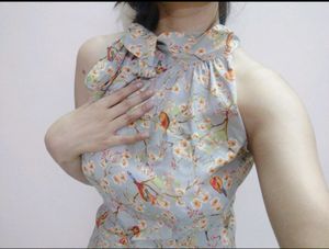 Printed halter neck top