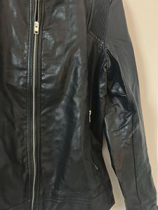 Black Faux Leather Moto Jacket