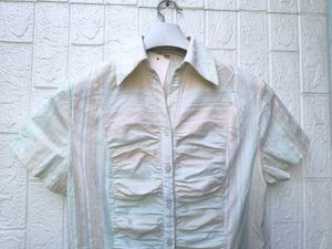 Korean Pinterest Classic Stripped Ruffled Shirt