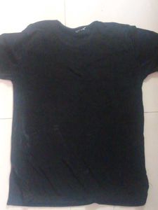 Black lycra Top with Lace Detail