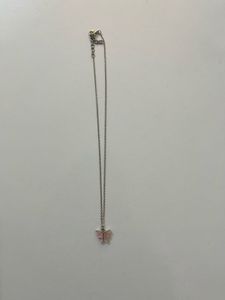 Butterfly Pendant Chain Necklace Silver