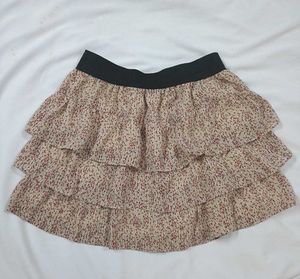 Tiered Floral Mini Skirt