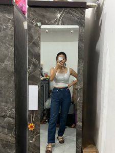 Classic High-Waisted Dark Wash Jeans