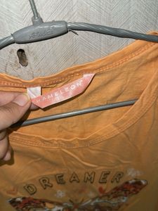 Orange Graphic Tank Top