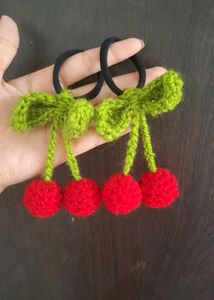 Handmade Cherry Hair Ties