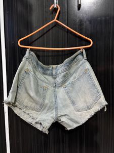 Distressed Denim Shorts