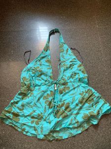Halter Neck tie up Floral Top