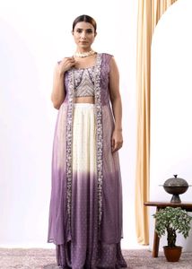 Designer Ombre Embroidered lehenga set