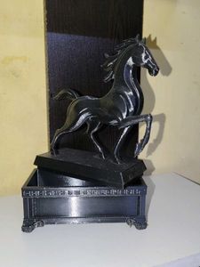 Elegant Black Horse Statue