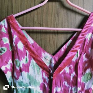 Designer Pink Printed Kurta