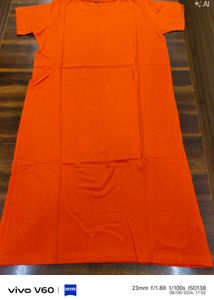 Vibrant Orange Tunic Top and long