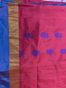 Vibrant Silk Saree with Intricate Weave